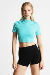 Jordan Crop T-Shirt - Washed Teal S Damen
