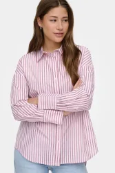 Only ONLREGON langes Hemd - Fuschia M Damen
