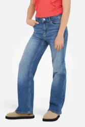 Only KOGMADISON Wide Leg Jeans - Medium Blue Denim 152 Kids