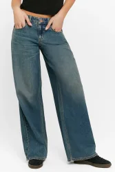 Tally Weijl Wide Leg Jeans - Blue Medium Used 32 Damen