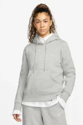 Nike Sportswear Phoenix Fleece Kapuzensweatshirt - Dark Grey Heather + Sail XS Damen