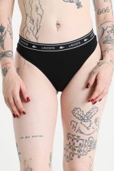 Lacoste String - Black S Damen