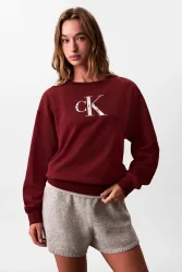 Calvin Klein Jeans French Terry Sweatshirt - Renaissance Red M Damen
