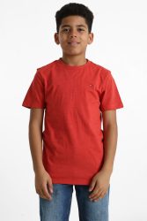 Tommy Hilfiger Kids Essential Cotton T-Shirt - Apple Red Heather 14 Kids