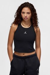 Jordan Geripptes Crop Tanktop - Black S Damen