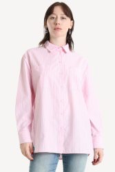 Pieces PCMELIA Oversize Hemd - Pink-A-Boo S Damen