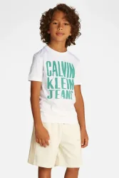 Calvin Klein Jeans Slogan Graphic T-Shirt - Bright White 14 Kids
