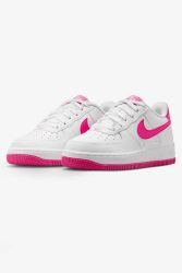 Nike Air Force 1 Sneaker - White + Laser Fuchsia EU35.5 Kids