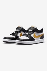 Nike Court Borough Recraft Kids Sneaker - Black + Metallic Gold EU33.5