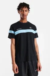 Sergio Tacchini Leone T-Shirt - Black + Baltic Sea L Herren
