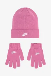 Nike Kids Set: Beanie und Handschuhe - Playful Pink Einheitsgroesse