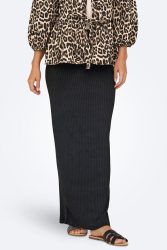 Only Emma Gerippter Maxirock  - Black S Damen