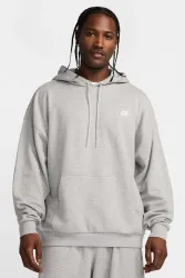 Nike Club Fleece Oversize Kapuzensweatshirt - Grey Heather S Herren