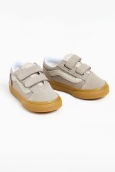 Vans Old Skool V Baby Sneaker - Neutral Block Gray + Gum EU21