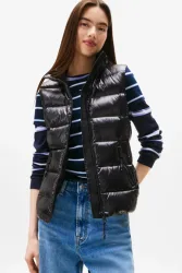 Tommy Jeans Puffergilet - Black L Damen