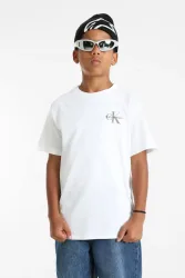 Calvin Klein Jeans Monologo t-shirt - Bright White 16 Kids