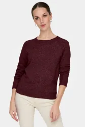 Only - Pullover, für Damen, Weinrot, Größe M