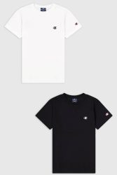 Champion T-Shirt Packung, 2 Stk. 2er-Pack, Kurzarm, mit Rundhalsausschnitt, aus Baumwolle
