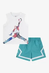 Jordan Baby-Set - Offwhite + Washed Teal 18m