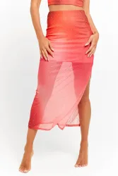 Tally Weijl Mesh Midirock mit Strass - Mehrfarbig S Damen