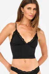 Only ONLVICKY Crop Trägertop - Black XS/S Damen