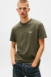 Tommy Jeans Badge T-Shirt - Pewter Green Tonal XL Herren