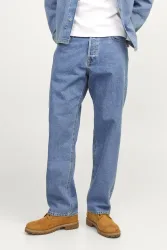 Jack & Jones Eddie Jeans Loose Fit L32 - Medium Blue 27/32 Herren