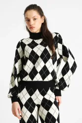 Only ONLANNY Strickpullover - Black + Whitecap XS Damen