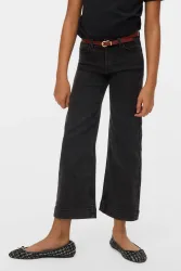 Vero Moda VMDAISY Wide Leg Jeans - Dark Grey Denim 146 Kids