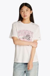 Tommy Jeans Oversize T-Shirt - Offwhite M Damen