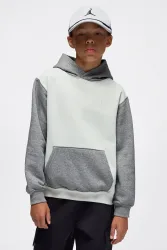 Jordan Brooklyn Fleece Kapuzensweatshirt - Light Silver M Kids