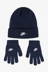 Nike Set: Beanie und Handschuhe - Obsidian Einheitsgroesse Kids