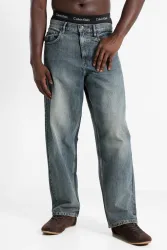 Redefined Rebel RRBRONX Baggy Fit Jeans L32 - Dusty Blue 28/32 Herren