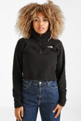 The North Face Crop Fleece Sweater - Schwarz XS Damen