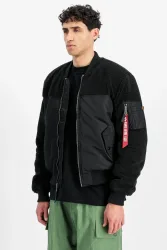 Alpha Industries Sherpa Bomberjacke - Black L Herren