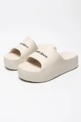 Tommy Jeans Plateau Pantoletten - Newsprint EU41/42 Damen