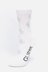 Guess Socken mit Strass - Pure White Einheitsgroesse Damen