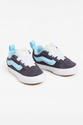 Vans Knu Skool Elastic Lace Baby Sneaker - Retro Sport Grey + Blue EU19
