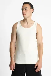 Only & Sons ONSTANNER geripptes Tanktop - Antique White S Herren