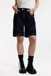 The Ragged Priest Kid Jeans Bermudashorts - Dark Indigo Wash 24 Damen