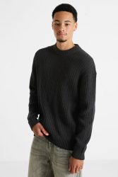 Calvin Klein Jeans Gerippter Strickpullover - Black M Herren