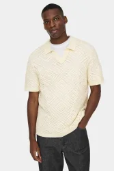 Only & Sons ONSKOLMAR Strick Polo - Cloud Dancer S Herren