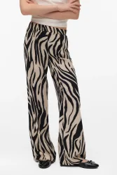 Vero Moda VMMYMILO Wide Leg Leinenhose - Silver Lining + Sina 140 Kids