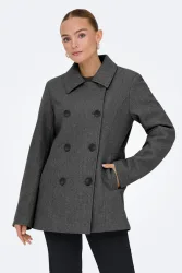 Only ONLBLAKE Mantel - Dark Grey Melange M Damen