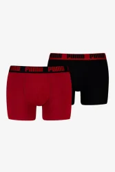 Puma Doppelpack Boxershorts - Burgundy M Herren