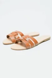 Only Feli-4 Pantoletten - Cognac EU38 Damen