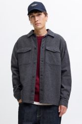 Jack & Jones JJEPERFECT Overshirt - Dark Grey Melange L Herren