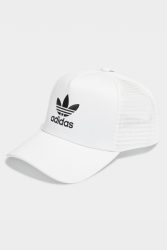 Adidas Originals Adicolor Classic Trucker Cap / Snapback - White + Black S/M