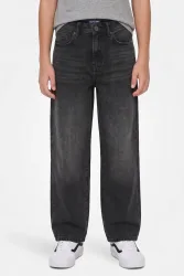 Only & Sons Junior OSJFADE Loose Fit Jeans - Washed Black 140 Kids