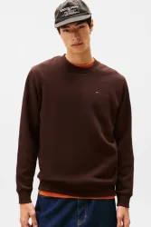 Tommy Jeans Flag Fleece Sweatshirt - Rich Brown S Herren